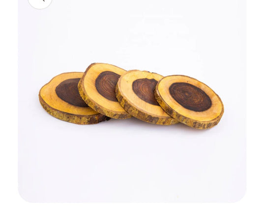 Wooden slice coasters (Set of 4 PCs)