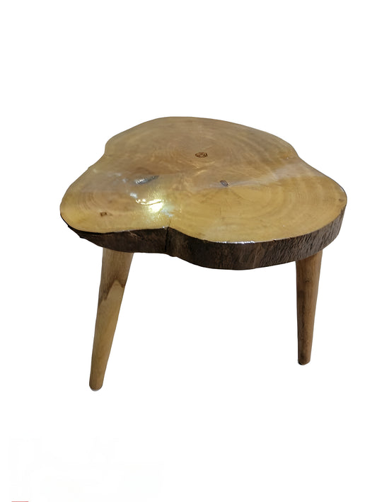 Live-Edge Wood Side Table